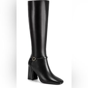 Karl Lagerfeld Paris Tall Black Leather Boots
